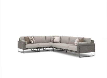 Sofa Couch Gray Upholstered furniture Corner sofa L-shape Suite Furnishings Living room